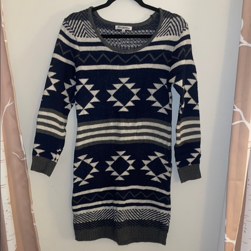 Printed Sweater Dress